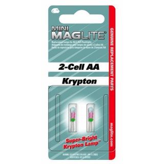 Mini Maglite Krypton 2 Cell AA Replacement Bulb 2 Pack LM2A001 107 000