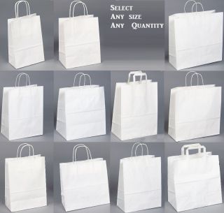 White Kraft Paper Shopping Bag Wholesale Bags Store Gift Bags