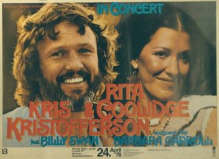 Kris Kristofferson Rita Coolidge Concert Poster 1978