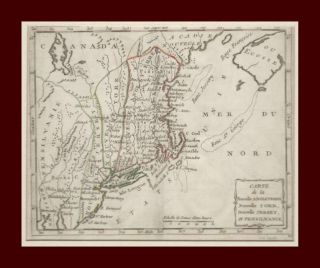 New York United States La Porte Original Scarce Mat 1781