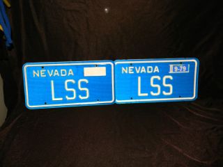 WoW L K 1979 Personalized Set of Nevada License Plates LSS SUPER SPORT