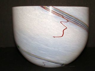 Huge Mint Bertil Vallien Kosta Boda Signed Studio Art Glass Bowl