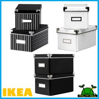 Storage Box with Lids 2pack Label Holder w Paper Also Included