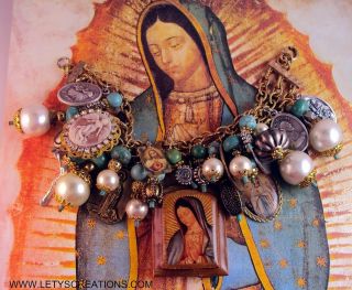 Catholic Our Lady of Guadalupe Saints Religious Medals Charm Bracelet