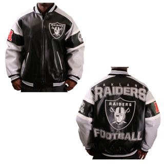 Oakland Raiders NFL Superbowl Mens Varsity Jacket Coat Leather