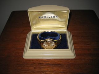 Vintage Mens Watch 17J Hamilton Automatic Stainless Steel Wrist w Box
