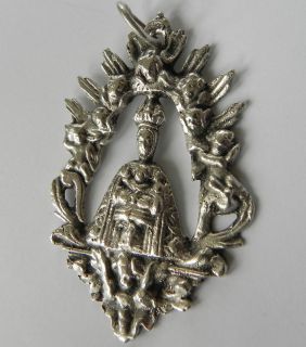 Antique Sterling Silver Our Lady of Guadalupe Religious Medal