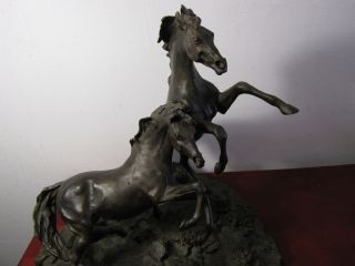 1985 Franklin Mint Startled by Lanford Monroe Horse Statue Figurine