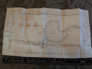 Niagara River Falls Canada New York Lake Ontario Erie 1849 Map 10 X 18