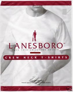 Lanesboro Mens Crew Neck Undershirts 3pk Sz s New