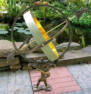 Hercules Sundial Large 27 Solid Brass and Iron New