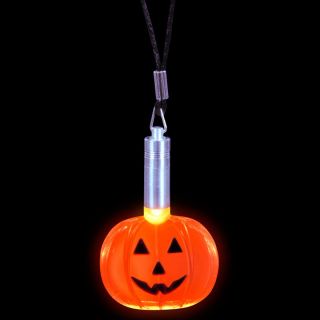 10 LED Light Up Jack O Lantern Necklaces Halloween Trick or Treat