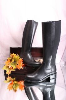 Laura Bellariva 3031 Black Leather Riding Knee High Boots 36 5 US 6 5