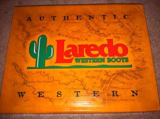 Laredo Mens Tan Distressed Trucker Western Boots Cowboy 4242 (LOWERED