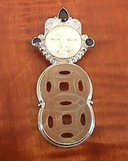 Sajen Sterling Silver Large Goddess Brooch Pin Pendant