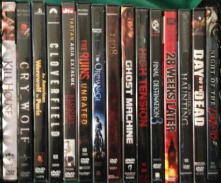 Lot Auction 15 DVD Movies Horror Titles