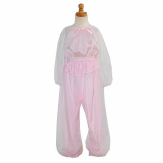 Laura Dare Girls Size 12 Sheer Pink Genie Pajama 2 Piece Set