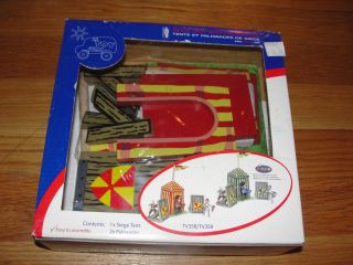 Le Toy Van Papo Wooden Play Set Seige Tent w Palissades Red NEW TV358