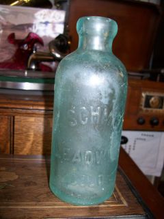 Antique Leadville Co Schmidt Soda BOTTLE1880S