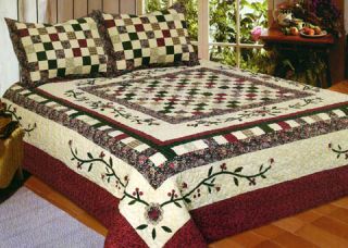 King Mount Leconte Trail Quilt Set Includes 2 Shams Floral