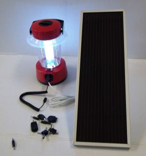 Rechargeable 24 LED Lantern 3W 6V Solar Panel Charger Runs 24hrs on A