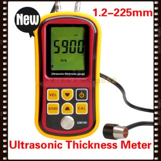 New Ultrasonic Thickness Meter Tester Gauge Velocity Metal GM100