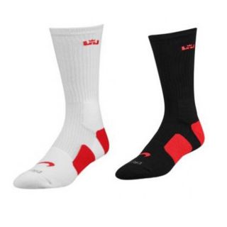 Nike Lebron Elite Cushioned Basketball Socks James Dri Fit 2 Pairs