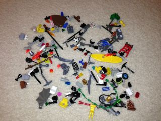 Lego Minifigure Accessories lot 100+ Accessories / pieces lot Weapons