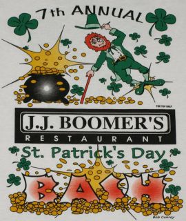Vtg 1990s St Patricks Day Leprechaun JJ Boomers Lowell Massachusetts