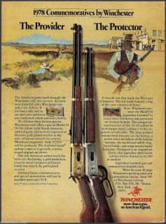 WINCHESTER Model 94 30/30 Antlered Game & Legendary Lawmen CARBINE AD