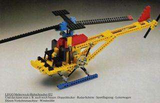 Lego Helicopter 852 Set Technic Vintage 1977 RARE