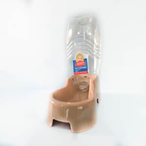 Pet Dog Cat Automatic Light Brown Dish Water Fountain Plastic Bowl