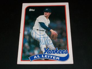 Yankees Al Leiter Auto Signed 1989 Topps 659 JSA C