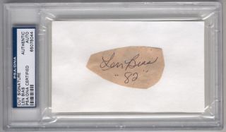 1982 Len Bias Autographed Signed 3 x 5 Card Cut PSA DNA Authentic