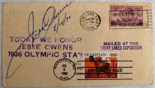 RARE Jessie Owens Signed FDC Dated 1936