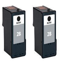 Pack 28 Black Ink Cartridge for Lexmark Printer X5070 X5075 X5495