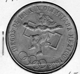 Mexico 1968 Olympics Silver 25 Peso