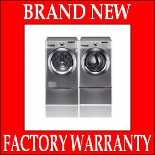 LG Steam Front Load Washer Dryer WM3360HVCA DLEX3360V Graphite Steel