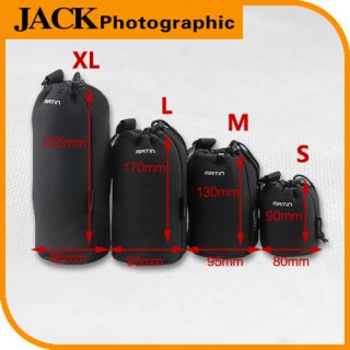 Neoprene Soft Camera Lens Pouch Bag Backpack Case Size XL L M S