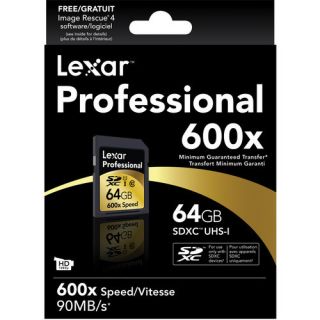 Lexar 64GB Professional SDXC SD 600X 90MB/s Class 10   LSD64GCTBNA600