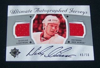 Collection Nicklas Lidstrom Auto Jerseys D 50 Red Wings