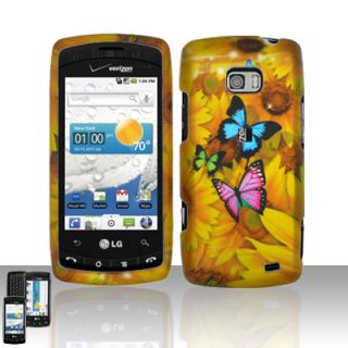 LG Ally VS740 Hard Snap on Case Cover Yellow Flowers