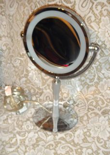Standing Vanity Makeup Mirror Lighted Magnifying 16 Tall