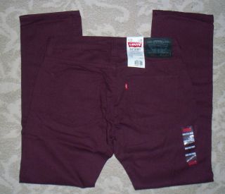 Levis 511 Skinny Straight Red Fig 0217 Denim Jeans