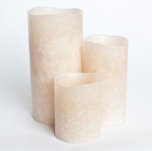 Mottled Battery Flameless Candle with Auto Timer Enjoy Lighting