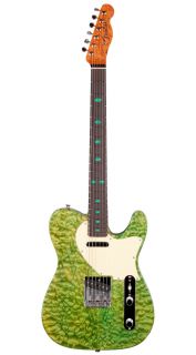 Smith Masterbuilt Quilt Maple Top Chambered Tele Lime Green