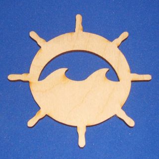 Wavy SHIP Wheels Unfinished Wood Shapes Cut Outs SW1332