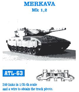 FRI63 Merkava MK I II Tank Track Link Set 240 Links