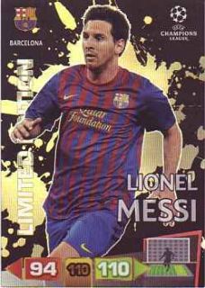 Adrenalyn XL Limited Edition Lionel Messi 2011 2012 Champions League