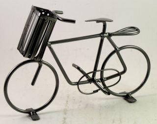 Modell Fahrrad aus Metall, silber, 12cm hoch, 18cm lang, ideal als